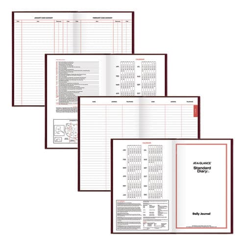 AT-A-GLANCE Standard Diary Daily Diary 2023 Edition Wide/legal Rule Red Cover 12 X 7.75 200 Sheets - School Supplies - AT-A-GLANCE®