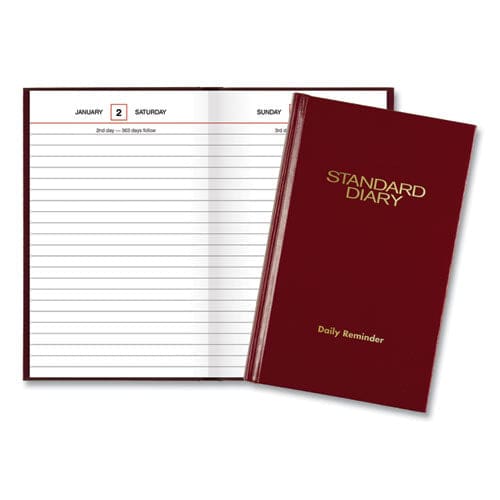 AT-A-GLANCE Standard Diary Daily Reminder Book 2023 Edition Medium/college Rule Red Cover 8.25 X 5.75 201 Sheets - School Supplies -