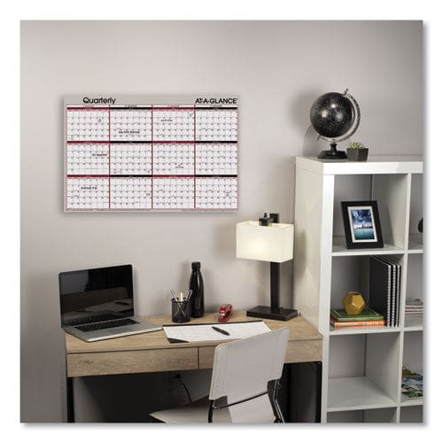 AT-A-GLANCE Vertical/horizontal Erasable Quarterly/monthly Wall Planner 24 X 36 White/black/red Sheets 12-month (jan To Dec): 2023 - School