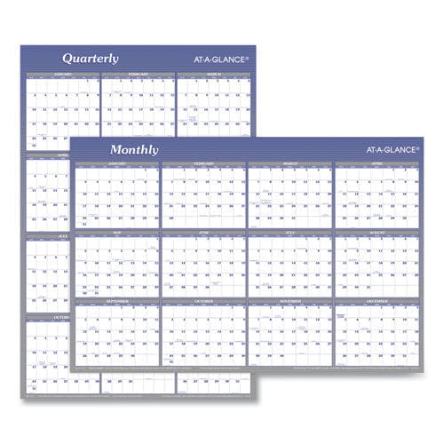 AT-A-GLANCE Vertical/horizontal Erasable Quarterly/monthly Wall Planner 24 X 36 White/blue Sheets 12-month (jan To Dec): 2023 - School