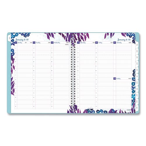 AT-A-GLANCE Wild Washes Weekly/monthly Planner Wild Washes Flora/fauna Artwork 11 X 8.5 Blue Cover 13-month (jan-jan): 2023-2024 - School