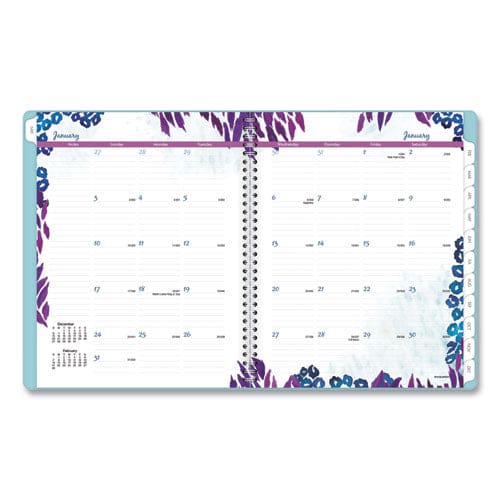 AT-A-GLANCE Wild Washes Weekly/monthly Planner Wild Washes Flora/fauna Artwork 11 X 8.5 Blue Cover 13-month (jan-jan): 2023-2024 - School