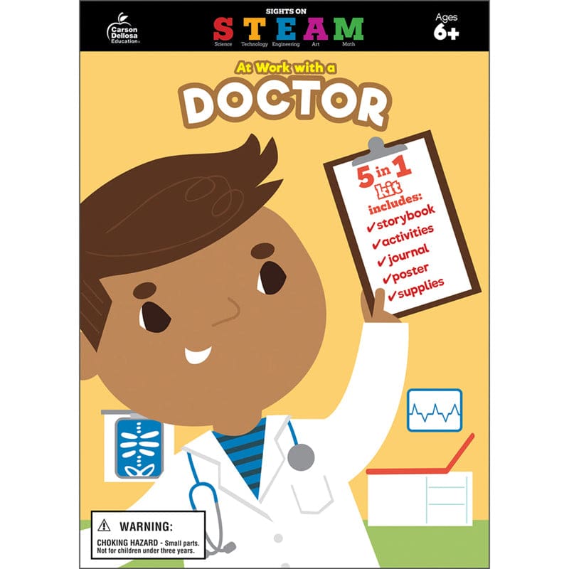 At Work With A Doctor Kit Gr 1 - 3 Sights On Steam (Pack of 6) - Hands-On Activities - Carson Dellosa Education