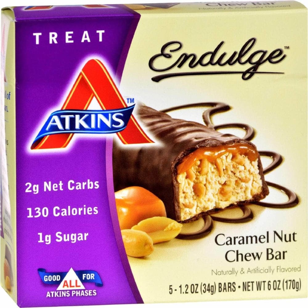 ATKINS Atkins Endulge Caramel Nut Chew Treat Bar 5 Bars (1.2 Oz Each), 6 Oz