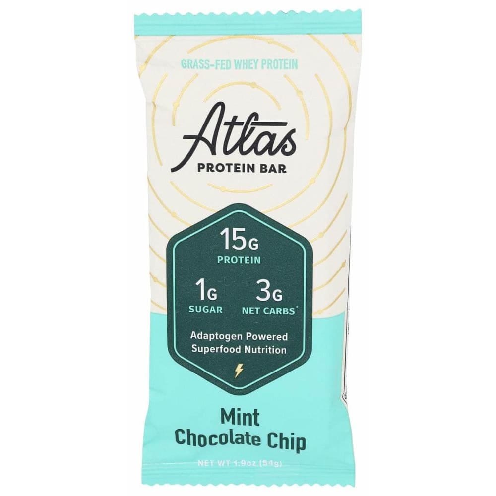 ATLAS BARS Grocery > Refrigerated ATLAS BARS: Mint Chocolate Chip Protein Bar, 1.9 oz
