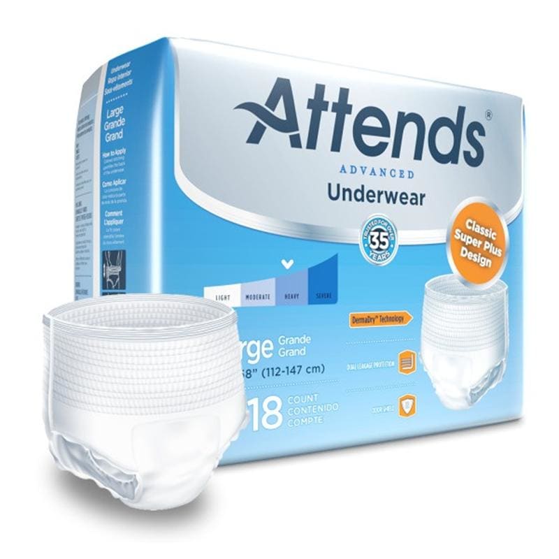 Attends Attends Advanced Underwear Large Case of 72 - Incontinence >> Protective Underwear - Attends