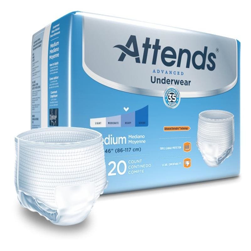 Attends Attends Advanced Underwear Medium Case of 80 - Incontinence >> Protective Underwear - Attends