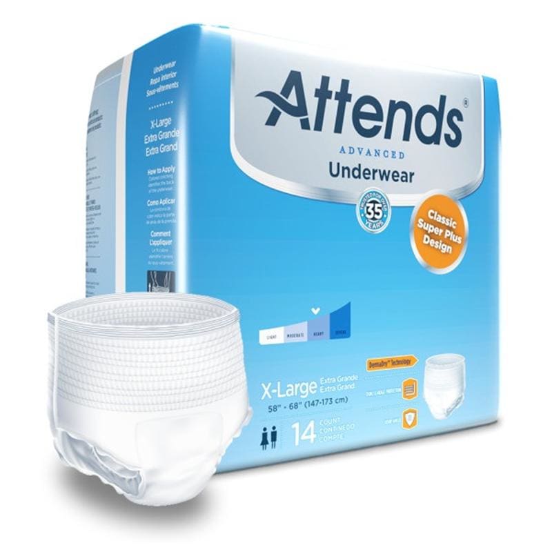 Attends Attends Advanced Underwear X-Large Case of 56 - Incontinence >> Protective Underwear - Attends