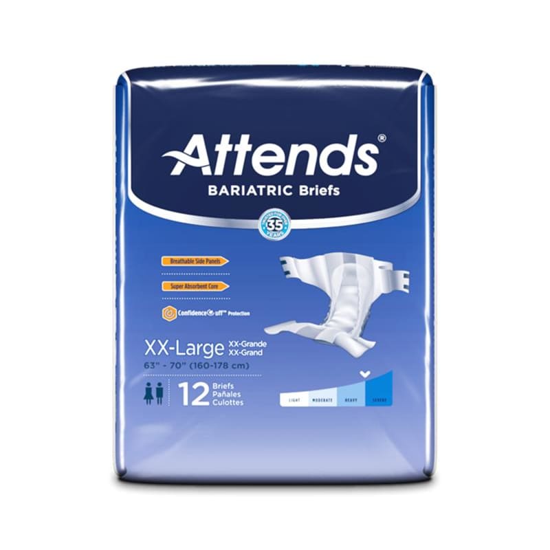 Attends Attends Bariatric Brief Xx-Large Case of 48 - Incontinence >> Briefs and Diapers - Attends