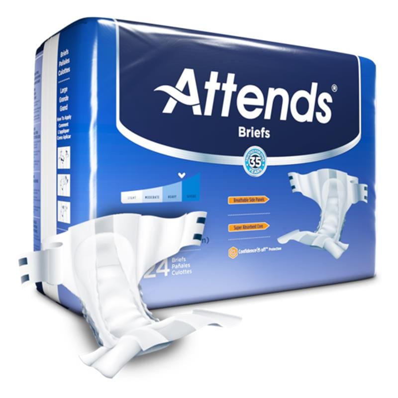 Attends Brief Dermadry Advance Large Case of 72 - Incontinence >> Briefs and Diapers - Attends