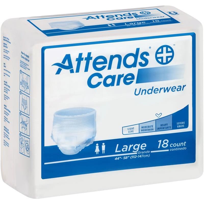 Attends Attends Care Underwear Heavy Large Case of 72 - Incontinence >> Protective Underwear - Attends