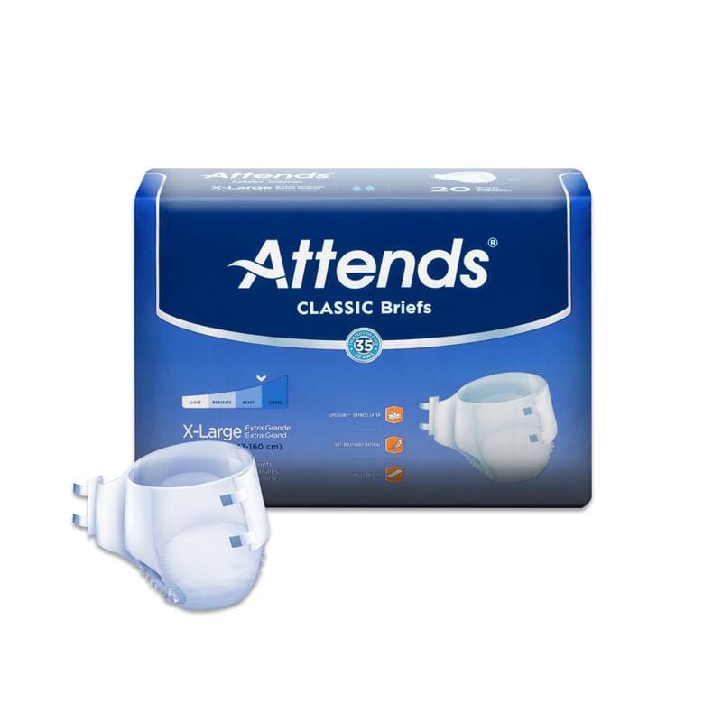 Attends Attends Classic Brief X-Large Case of 60 - Incontinence >> Briefs and Diapers - Attends