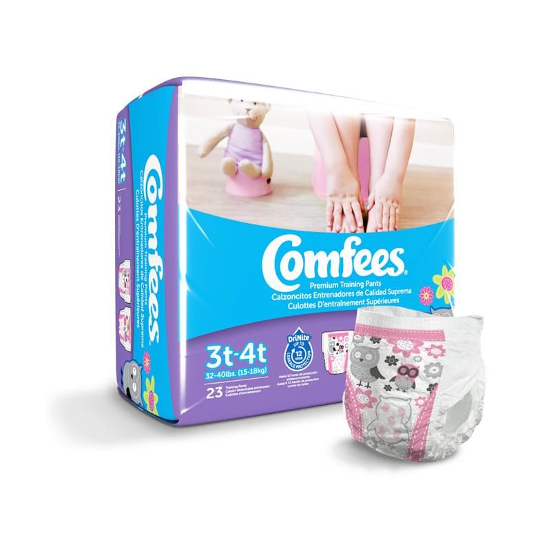 Attends Comfees Girls Training Pants 3T-4T Case of 6 - Incontinence >> Pants - Attends