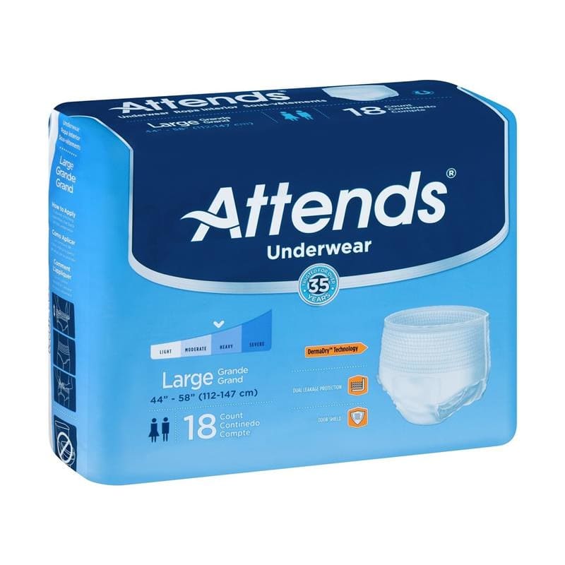 Attends Attends Underwear Large Case of 72 - Incontinence >> Protective Underwear - Attends