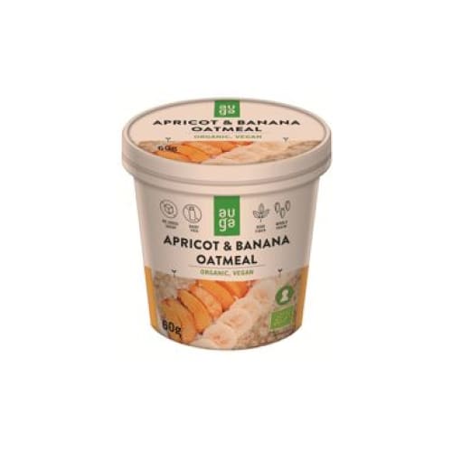 AUGA Organic Oatflake Porridge with Banana&apricot 2.12 oz. (60 g.) - AUGA