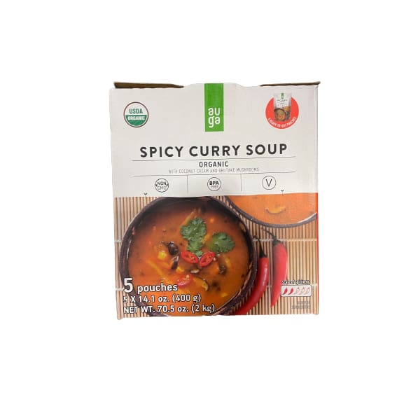 Auga Organic Spicy Curry Soup 5 x 14.1 oz. - Auga