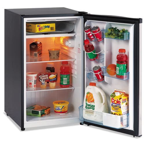 Avanti 4.4 Cf Refrigerator 19 1/2w X 22d X 33h Black/stainless Steel - Food Service - Avanti