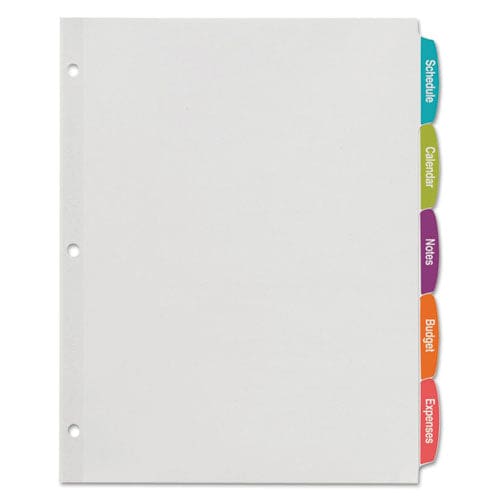 Avery Big Tab Printable White Label Tab Dividers 5-tab 11 X 8.5 White 20 Sets - School Supplies - Avery®