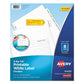 Avery Big Tab Printable White Label Tab Dividers 8-tab 11 X 8.5 White 20 Sets - School Supplies - Avery®