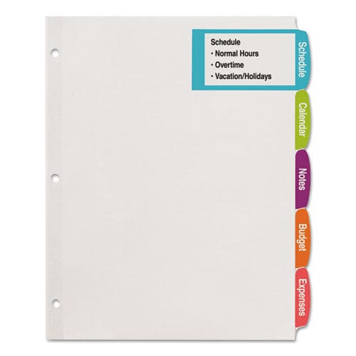 Avery Big Tab Printable White Label Tab Dividers 8-tab 11 X 8.5 White 20 Sets - School Supplies - Avery®