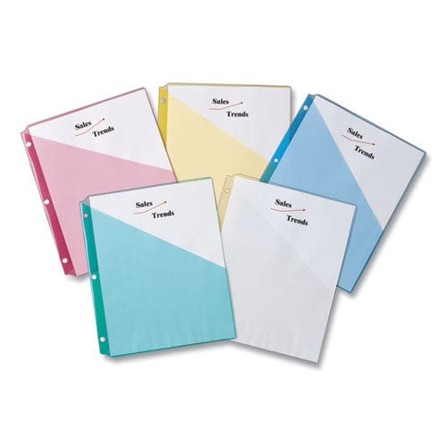 Avery Binder Pockets 3-hole Punched 9.25 X 11 Assorted Colors 5/pack - School Supplies - Avery®