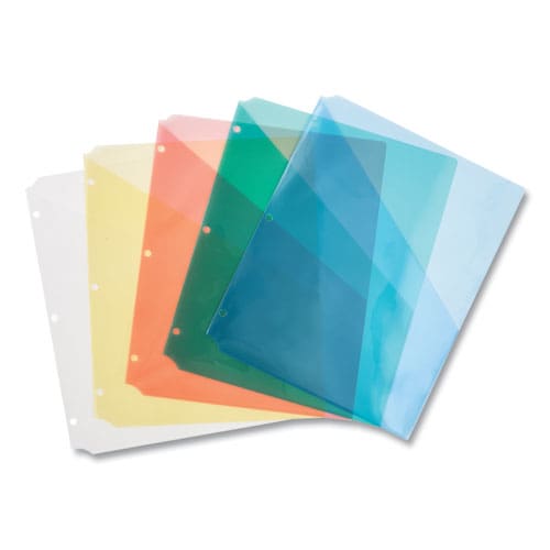 Avery Binder Pockets 3-hole Punched 9.25 X 11 Assorted Colors 5/pack - School Supplies - Avery®