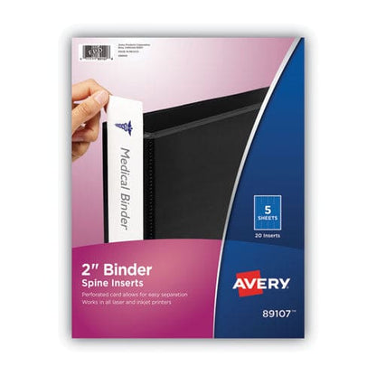 Avery Binder Spine Inserts 2 Spine Width 4 Inserts/sheet 5 Sheets/pack - Office - Avery®