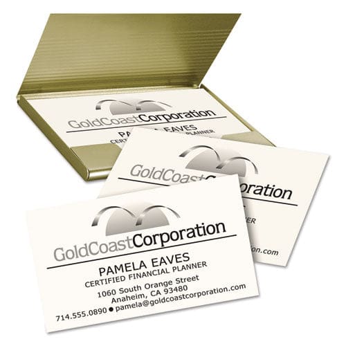 Avery Clean Edge Business Cards Laser 2 X 3.5 Ivory 200 Cards 10 Cards/sheet 20 Sheets/pack - Office - Avery®