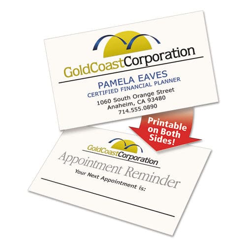 Avery Clean Edge Business Cards Laser 2 X 3.5 Ivory 200 Cards 10 Cards/sheet 20 Sheets/pack - Office - Avery®