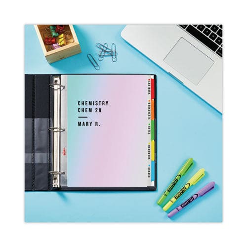 Avery Clear Easy View Plastic Dividers With Multicolored Tabs And Sheet Protector 5-tab 11 X 8.5 Clear 1 Set - School Supplies - Avery®