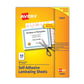 Avery Clear Self-adhesive Laminating Sheets 3 Mil 9 X 12 Matte Clear 50/box - Technology - Avery®