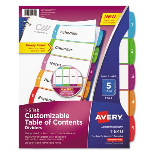 Avery Customizable Table Of Contents Ready Index Dividers With Multicolor Tabs 10-tab 1 To 10 11 X 8.5 White 3 Sets - Office - Avery®