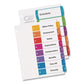 Avery Customizable Table Of Contents Ready Index Dividers With Multicolor Tabs 5-tab 1 To 5 11 X 8.5 White 3 Sets - Office - Avery®