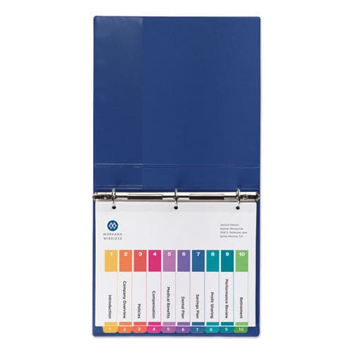 Avery Customizable Toc Ready Index Multicolor Tab Dividers 10-tab 1 To 10 11 X 8.5 White Traditional Color Tabs 1 Set - Office - Avery®