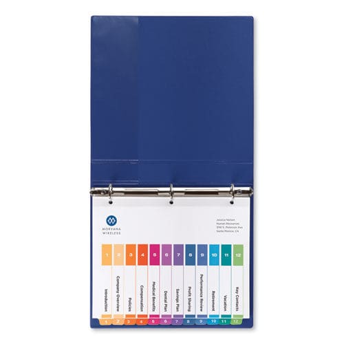 Avery Customizable Toc Ready Index Multicolor Tab Dividers 12-tab 1 To 12 11 X 8.5 White Traditional Color Tabs 1 Set - Office - Avery®