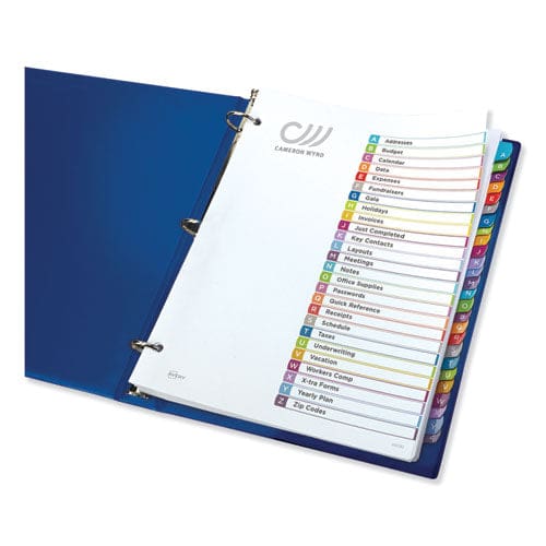 Avery Customizable Toc Ready Index Multicolor Tab Dividers 26-tab A To Z 11 X 8.5 White Contemporary Color Tabs 1 Set - Office - Avery®