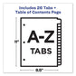 Avery Customizable Toc Ready Index Multicolor Tab Dividers 26-tab A To Z 11 X 8.5 White Contemporary Color Tabs 1 Set - Office - Avery®