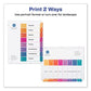 Avery Customizable Toc Ready Index Multicolor Tab Dividers Uncollated 8-tab 1 To 8 11 X 8.5 White 24 Sets - Office - Avery®