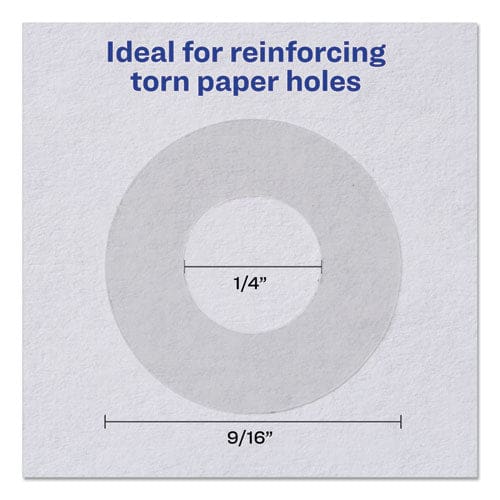 Avery Dispenser Pack Hole Reinforcements 0.25 Dia Clear 200/pack (5721) - School Supplies - Avery®