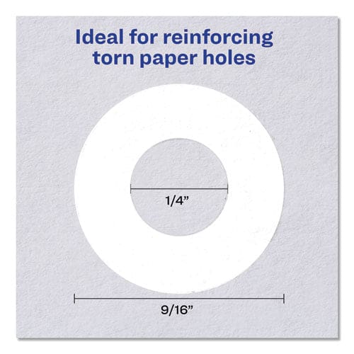 Avery Dispenser Pack Hole Reinforcements 0.25 Dia White 1,000/pack (5720) - School Supplies - Avery®