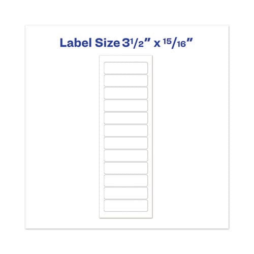 Avery Dot Matrix Printer Mailing Labels Pin-fed Printers 0.94 X 3.5 White 5,000/box - Office - Avery®