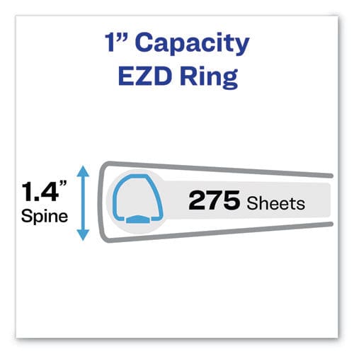 Avery Durable Non-view Binder With Durahinge And Ezd Rings 3 Rings 1 Capacity 11 X 8.5 Black (7301) - School Supplies - Avery®