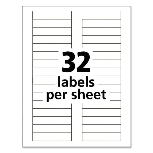 Avery Durable Permanent Id Labels With Trueblock Technology Laser Printers 0.63 X 3 White 32/sheet 50 Sheets/pack - Office - Avery®