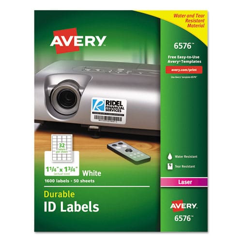 Avery Durable Permanent Id Labels With Trueblock Technology Laser Printers 1.25 X 1.75 White 32/sheet 50 Sheets/pack - Office - Avery®