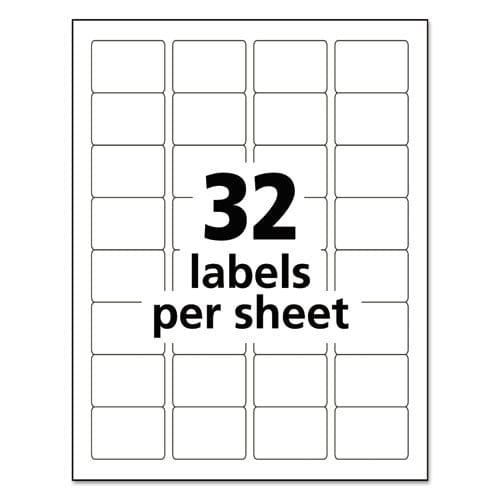 Avery Durable Permanent Id Labels With Trueblock Technology Laser Printers 1.25 X 1.75 White 32/sheet 50 Sheets/pack - Office - Avery®