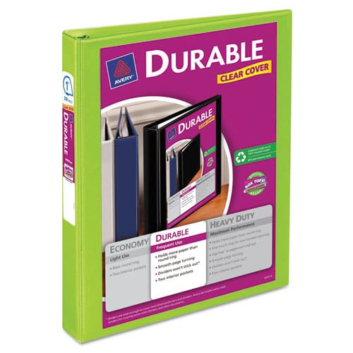 Avery Durable View Binder With Durahinge And Slant Rings 3 Rings 0.5 Capacity 11 X 8.5 White - School Supplies - Avery®