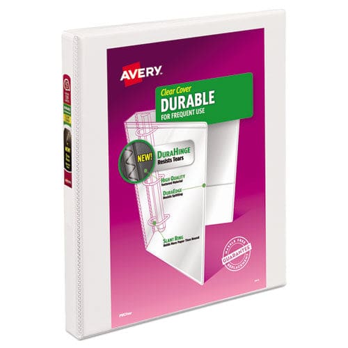 Avery Durable View Binder With Durahinge And Slant Rings 3 Rings 0.5 Capacity 11 X 8.5 White - School Supplies - Avery®