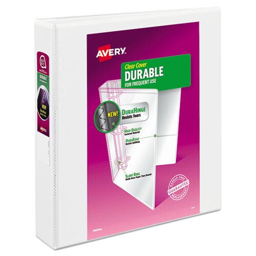 Avery Durable View Binder With Durahinge And Slant Rings 3 Rings 1.5 Capacity 11 X 8.5 White - School Supplies - Avery®