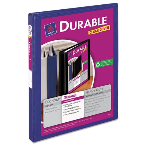 Avery Durable View Binder With Durahinge And Slant Rings 3 Rings 1 Capacity 11 X 8.5 Blue - School Supplies - Avery®