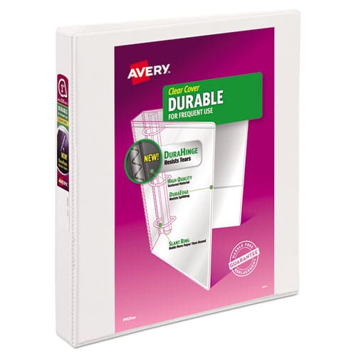 Avery Durable View Binder With Durahinge And Slant Rings 3 Rings 1 Capacity 11 X 8.5 White - School Supplies - Avery®